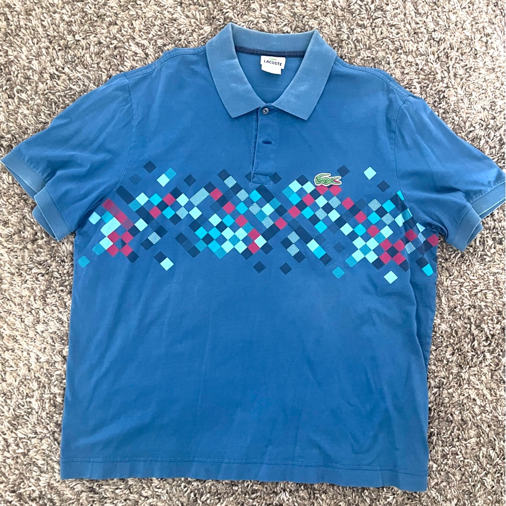 Large Lacoste soft cotton. Polo shirt